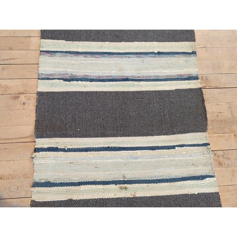 Antique Imported Swedish HandMade Rag Rug Runner (24‎ x 196 inches )